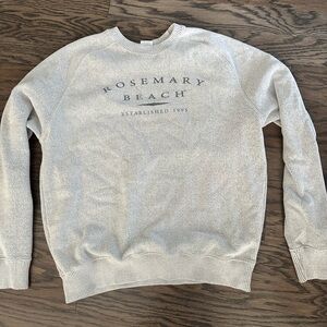 Gray Crew Neck Sweatshirt with Rosemary Beach Print